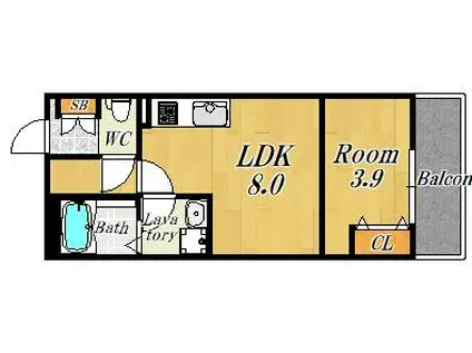 AVANTIO ERDE(1LDK/3階)の間取り写真