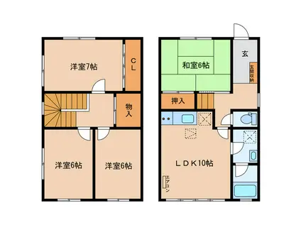 コーポ平成I(4LDK/1階)の間取り写真