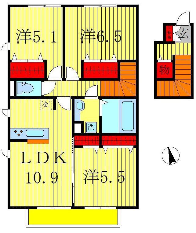 ルーチェ(3LDK/2階)の間取り写真