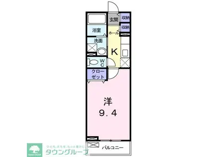 カーサ・アニメート(1K/1階)の間取り写真