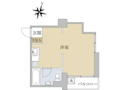 世田谷代田サンライズマンション(ワンルーム/7階)の間取り写真