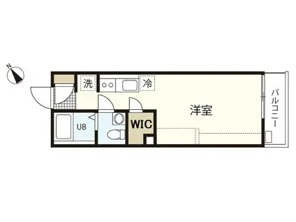 ESTEED STAGE(ワンルーム/1階)の間取り写真