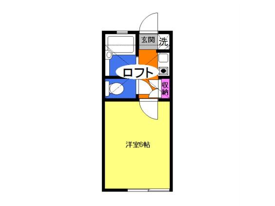 グレイスK(1K/1階)の間取り写真