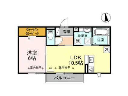 カーサ クレール(1LDK/1階)の間取り写真