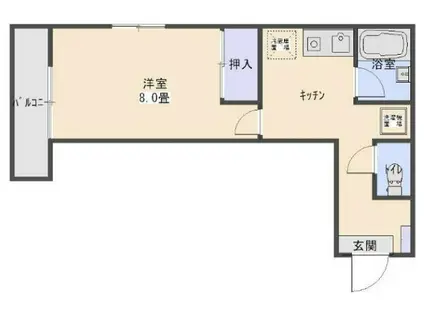 アイジェイハウス北(1K/1階)の間取り写真