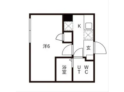 アイリス渋谷(1K/1階)の間取り写真