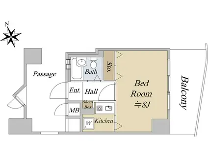 ナビシティ大須II(ワンルーム/10階)の間取り写真