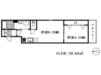 ブイ ルネサンス大塚町(1LDK/3階)の間取り写真
