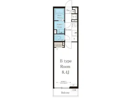 リブリシアフル(1K/2階)の間取り写真