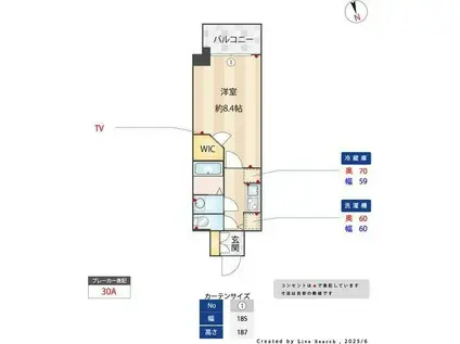 S-RESIDENCE今池BELETA(1K/1階)の間取り写真