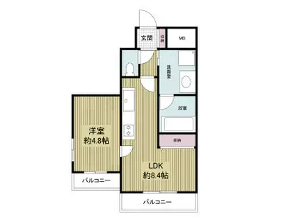 プレジオ都島(1LDK/3階)の間取り写真