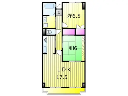 INSURANCE BLDG.XIII(2LDK/3階)の間取り写真