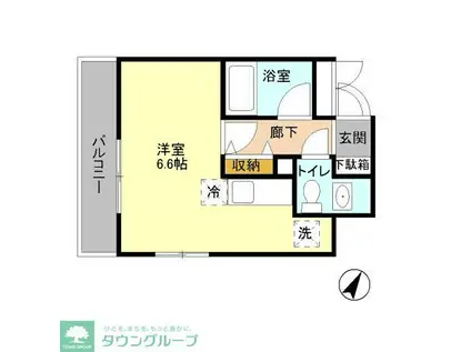 レリシェス日本橋(ワンルーム/4階)の間取り写真