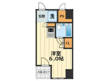 ウィルビラ ワン(ワンルーム/7階)の間取り写真