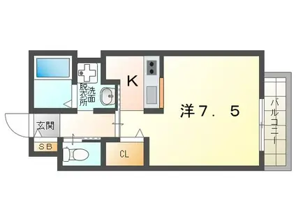 和 弐番館(1K/1階)の間取り写真
