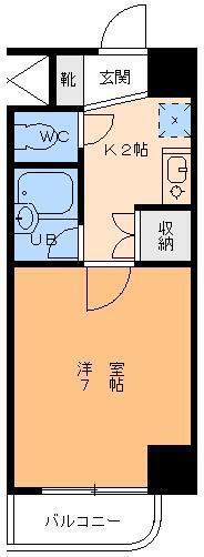 ラディアンス光(1K/2階)の間取り写真