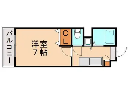 鎌田ビル(1K/2階)の間取り写真