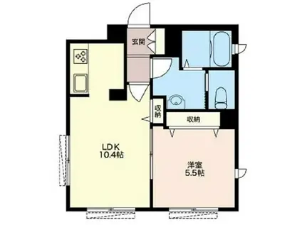 トミコート(1LDK/1階)の間取り写真