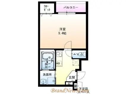 フジパレス堺諏訪森ノース(1K/3階)の間取り写真