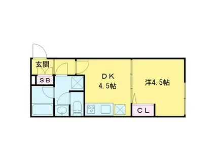 J-ARC吉祥寺(1DK/2階)の間取り写真