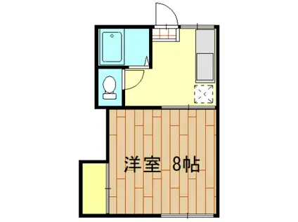 エルフォルグ北里(1DK/1階)の間取り写真