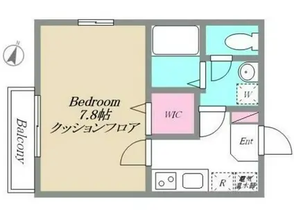 ソレイユ(1K/1階)の間取り写真