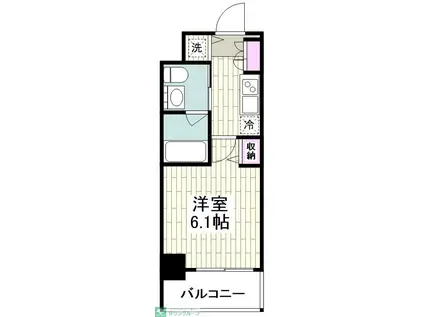 ベルシード川崎大師(1K/3階)の間取り写真