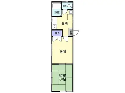 カーサ富ヶ丘(2K/1階)の間取り写真