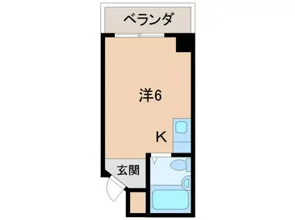 プリエール田中町(ワンルーム/6階)の間取り写真
