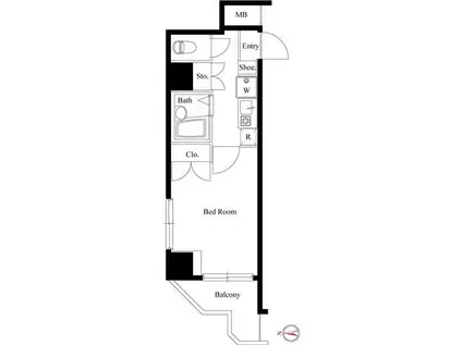 ヴェルト池袋(1K/5階)の間取り写真