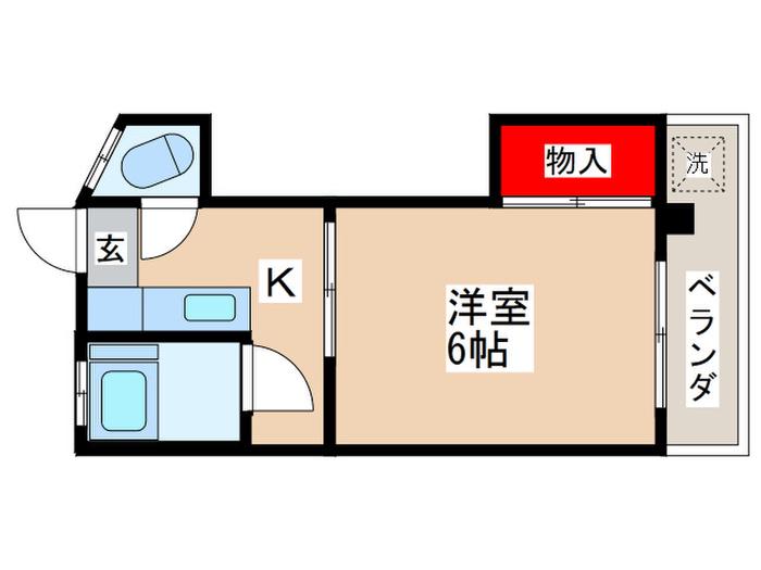 みつわマンション(1K/3階)の間取り写真