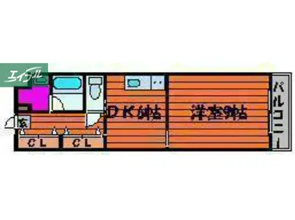 COCO中仙道(1DK/6階)の間取り写真