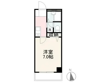 フォブールセレネ(1K/2階)の間取り写真