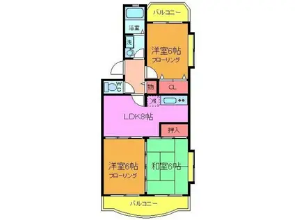 メゾン・シーウィンド(3DK/3階)の間取り写真