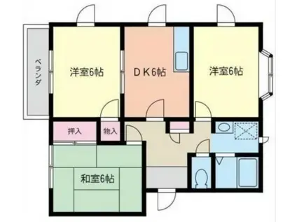 エクセレントノヴァ(3DK/2階)の間取り写真