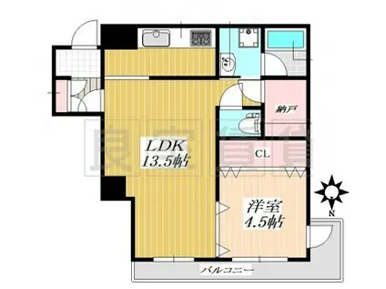 シャトレ御棚(1LDK/1階)の間取り写真