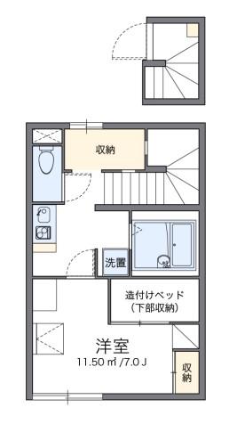 レオパレスクレスト御影(1K/2階)の間取り写真