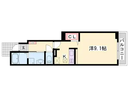 ミルト アンジュIV(1K/1階)の間取り写真