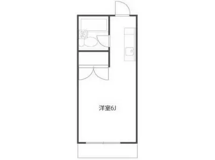 ロイヤルガーデン桂(1K/1階)の間取り写真