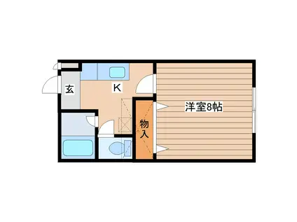 ハイツミカミ(1K/1階)の間取り写真