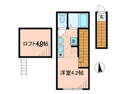 ポモドーロ北池袋(ワンルーム/2階)の間取り写真