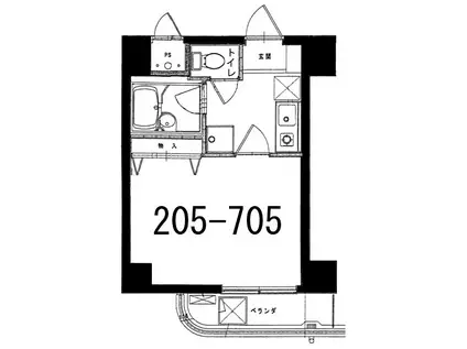 MAISON S.K.M(1K/2階)の間取り写真