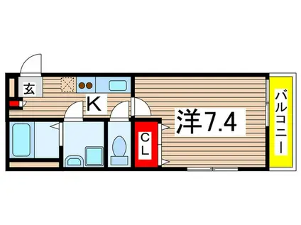 アムールアザレ(1K/1階)の間取り写真