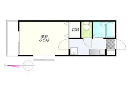 ヴィクトリーハイツ(1K/3階)の間取り写真