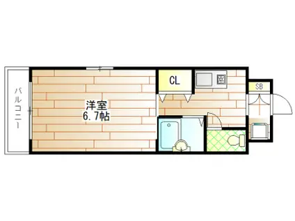 エクセレント11(1K/7階)の間取り写真