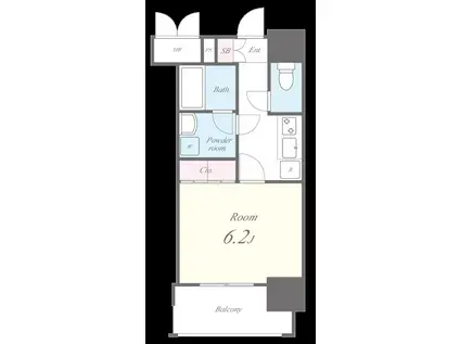 セイワパレス真田山公園南(1K/8階)の間取り写真