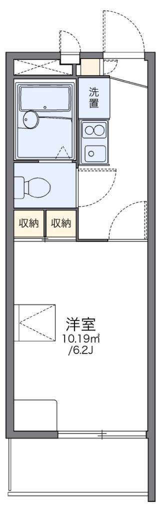 レオパレスM.S.MII(1K/2階)の間取り写真