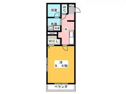 LA LUCE(1K/4階)の間取り写真