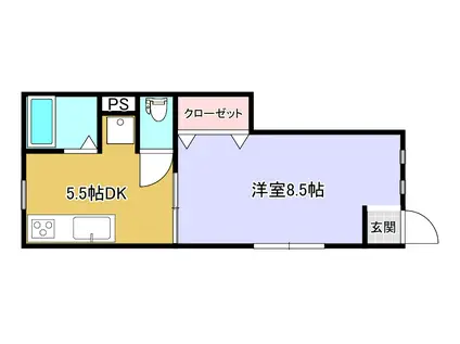 さくらハイツ(1DK/1階)の間取り写真