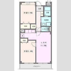 アビタシオン(2LDK/3階)の間取り写真